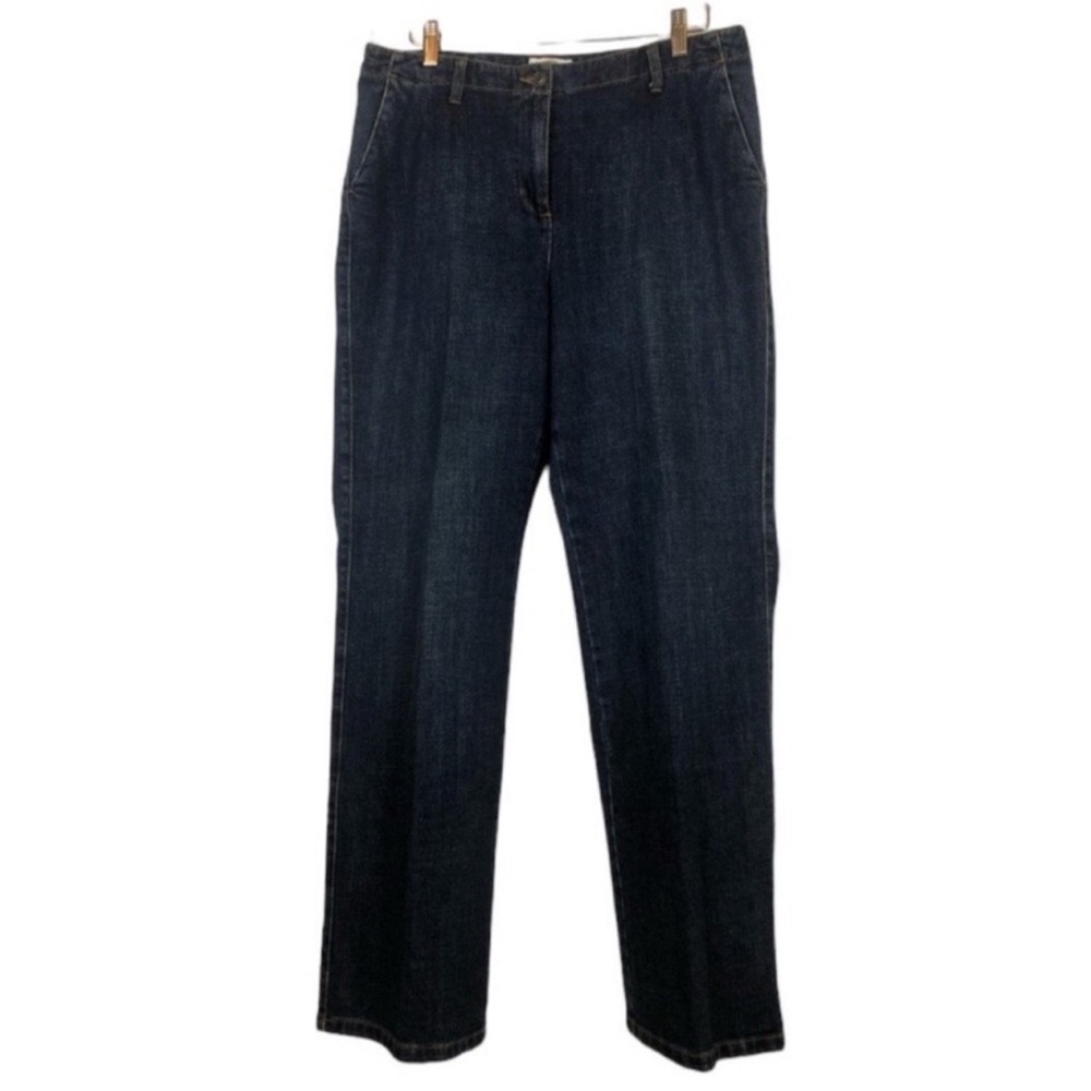 TALBOTS Women’s Size 14 Stretch 4 Pocket Hi Waisted Denim Jeans Dark Wash EUC